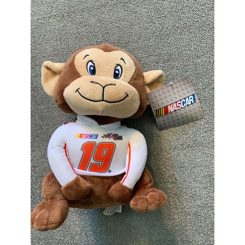 NASCAR KellyToy Monkey Plush #19 10" 2017